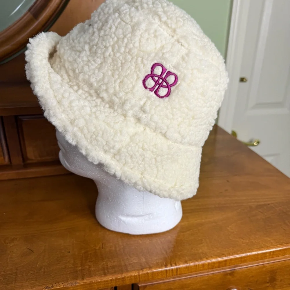 Baileys vintage shearling Sherpa bucket hat cream lining logo‎